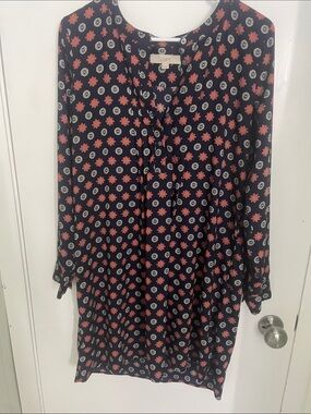 LOFT Black Floral Medallion Tunic
